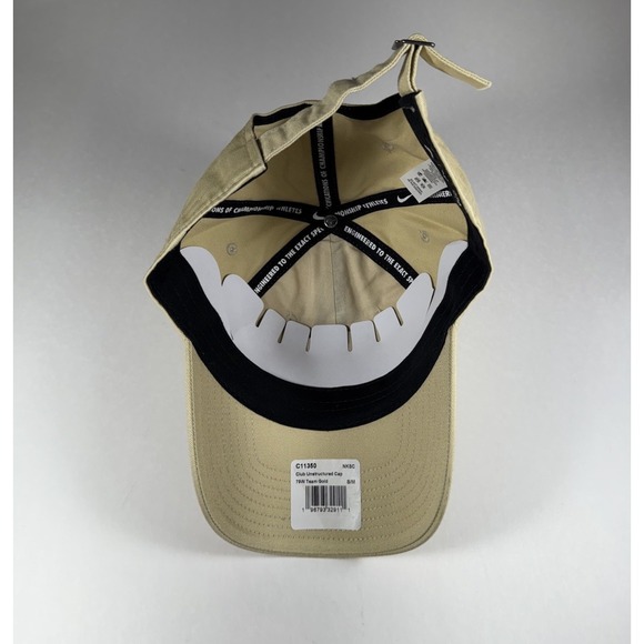 NIKE Club Unstructured Soccer Futura Swoosh Cap Hat Gold Men's S/M *NEW* C11350 - Picture 6 of 6